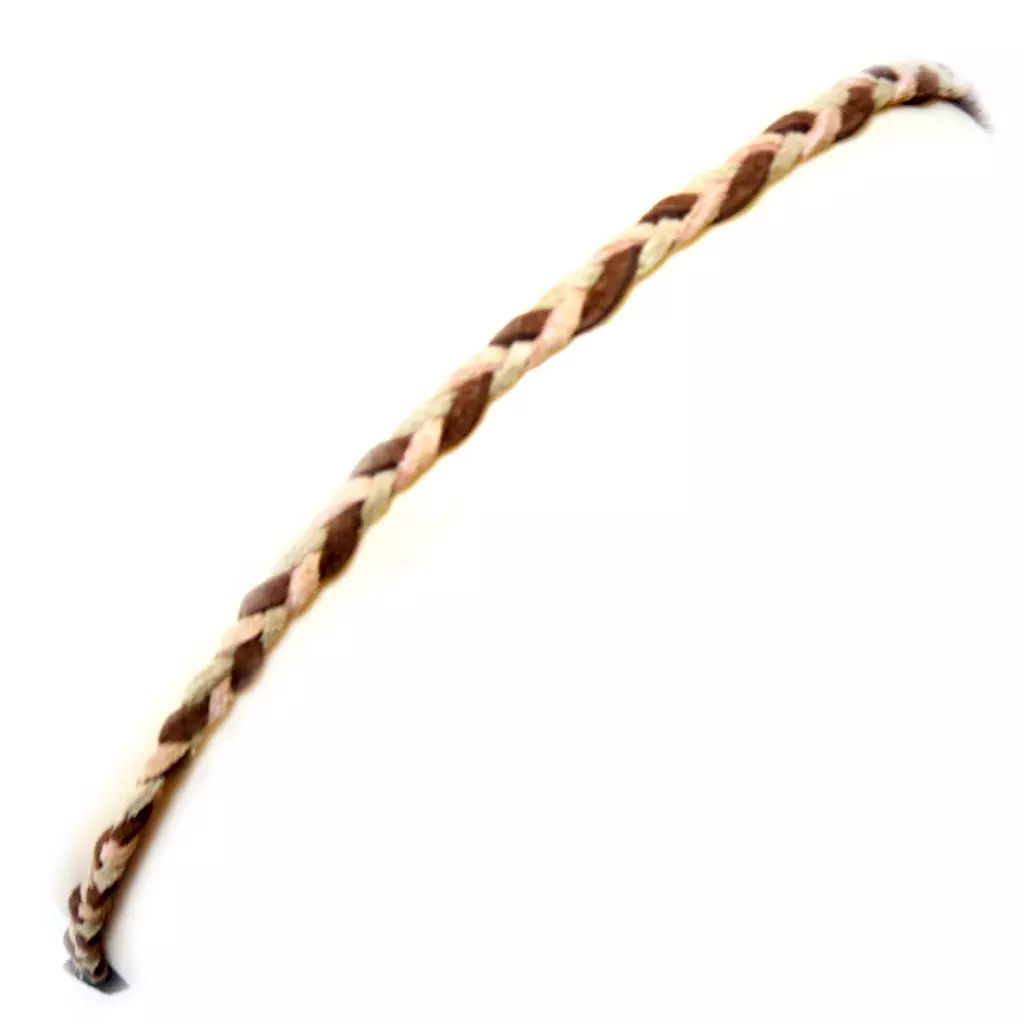 les trésors de lily Bandeau 'Tresses' marron 3 tons 7 mm [L6369]
