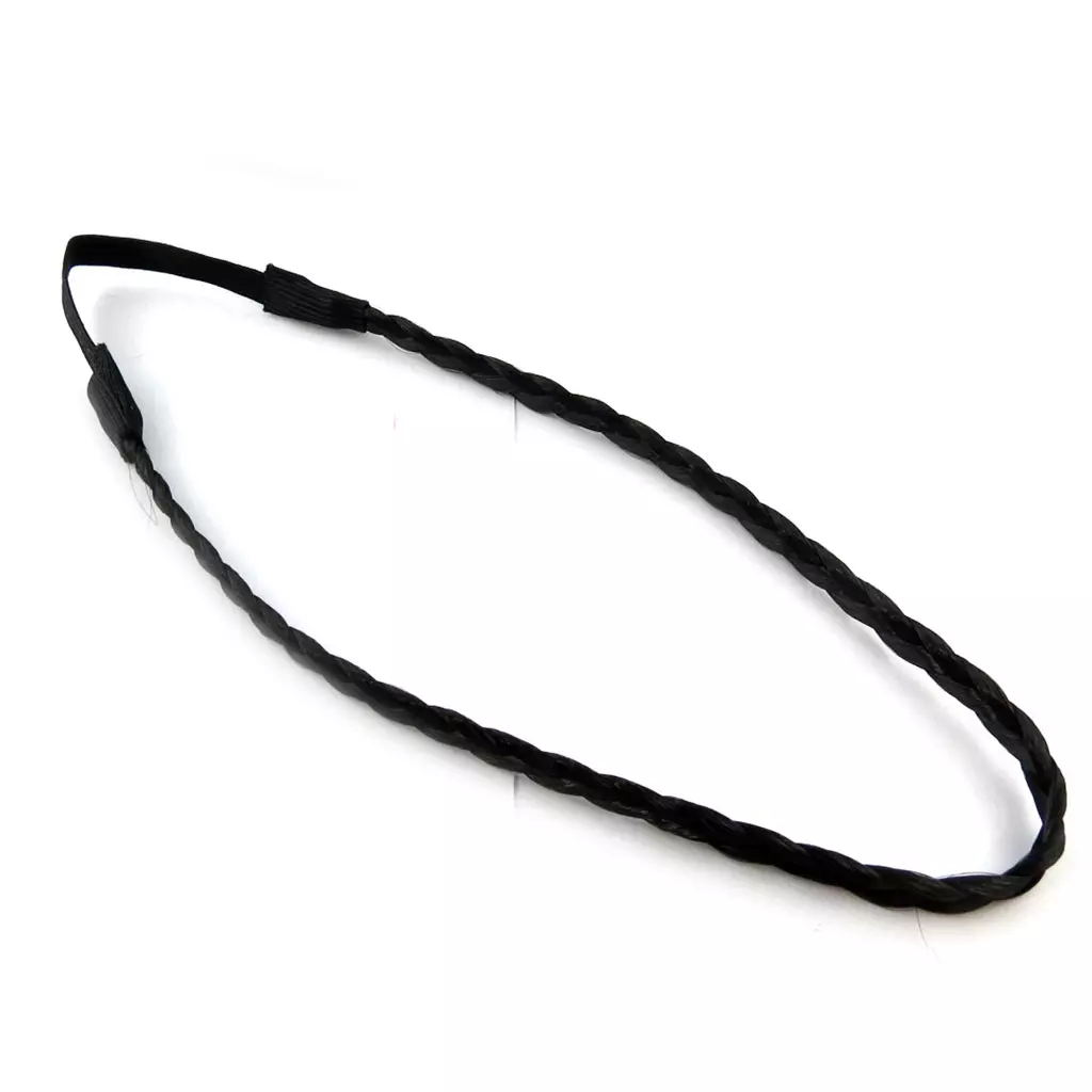 Les Trésors De Lily Bandeau 'Tresses' Noir (faux Cheveux) 8 Mm [L6380]