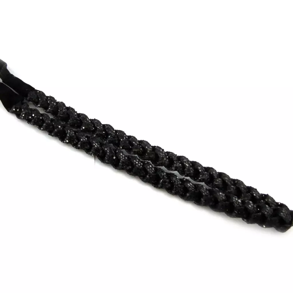 Les Trésors De Lily Bandeau 'Tresses' Noir (paillettes) 12 Mm [L6381]