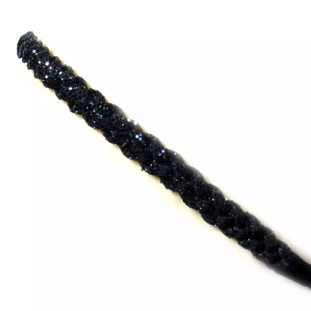 Les Trésors De Lily Bandeau 'Tresses' Noir (paillettes) 12 Mm [L6381]