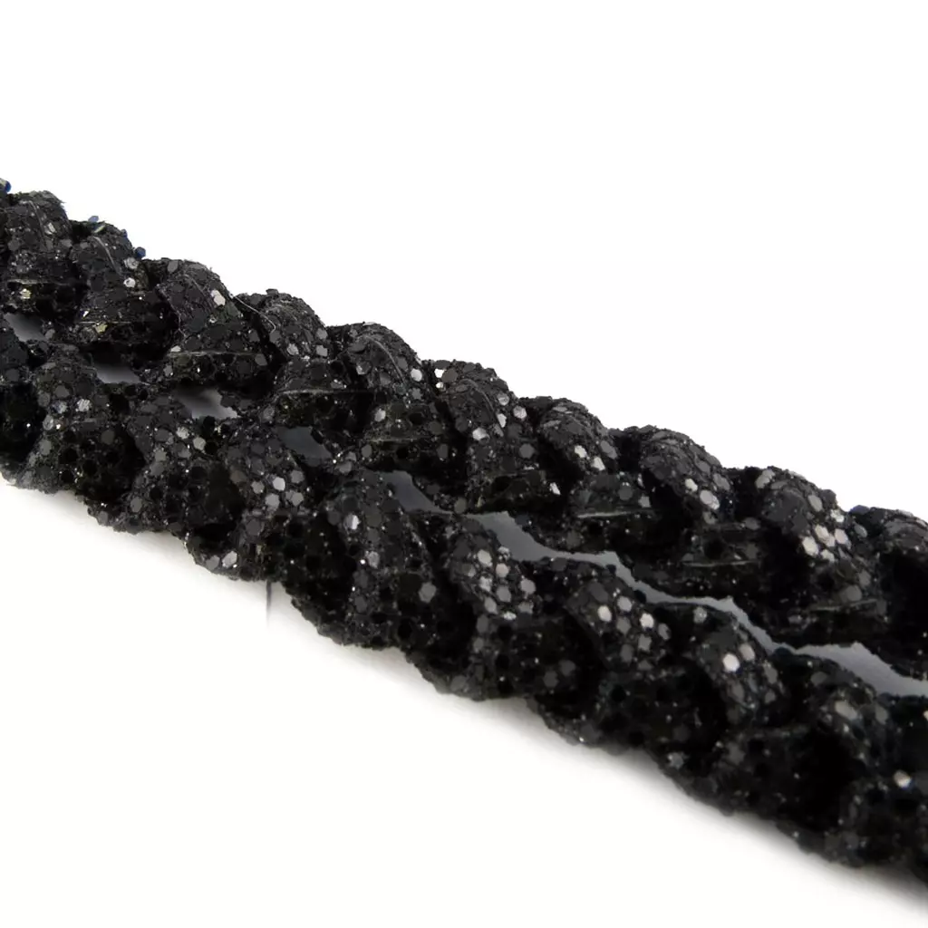 Les Trésors De Lily Bandeau 'Tresses' Noir (paillettes) 12 Mm [L6381]