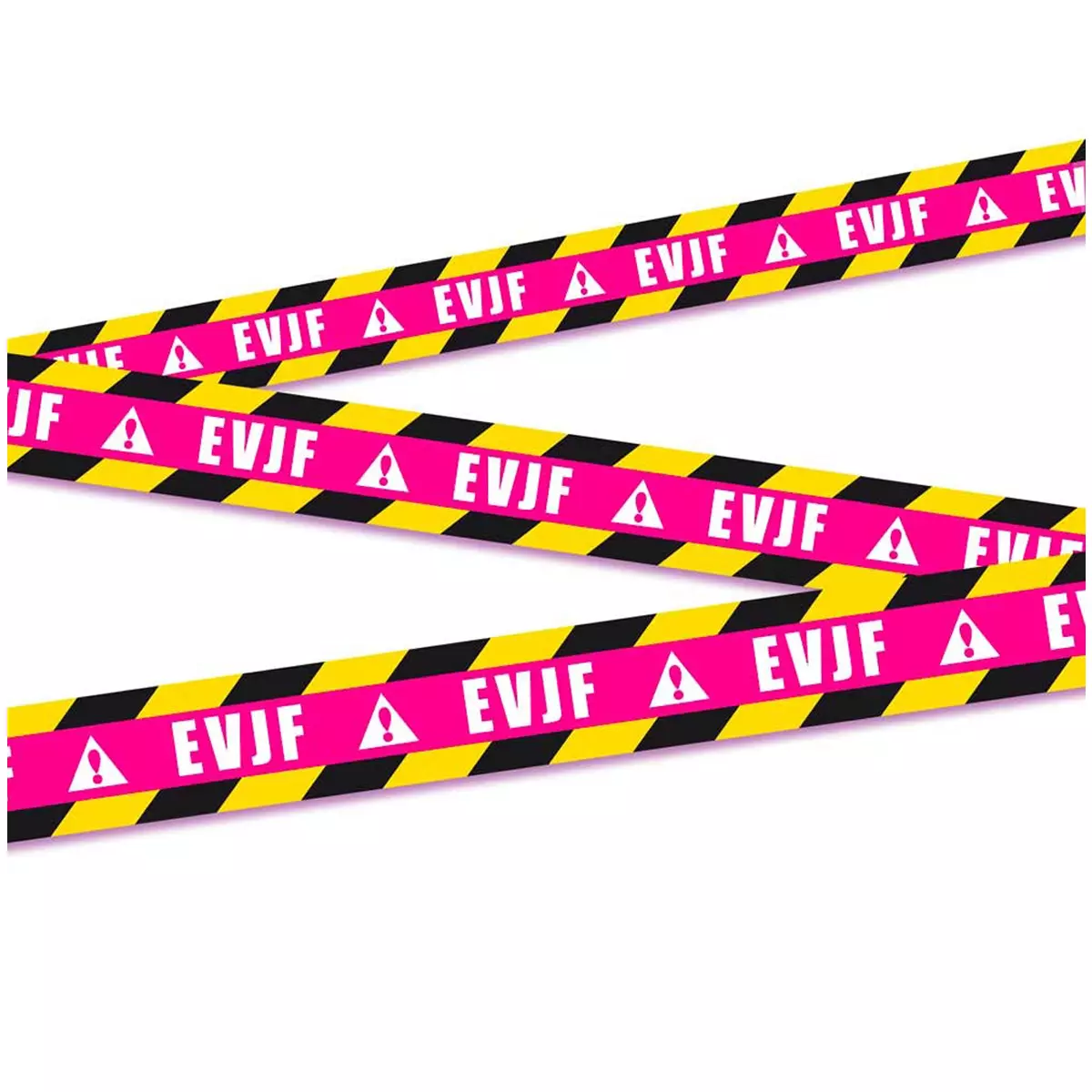 les trésors de lily Banderole ' Zone Enterrement de vie de jeune fille / EVJF' rose jaune 9 m 7 cm [Q7334]