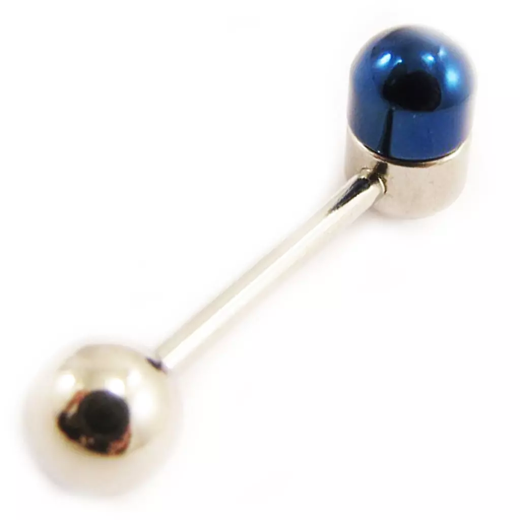 Les Trésors De Lily Barbell Acier 'Pilule' Bleu [L4535]