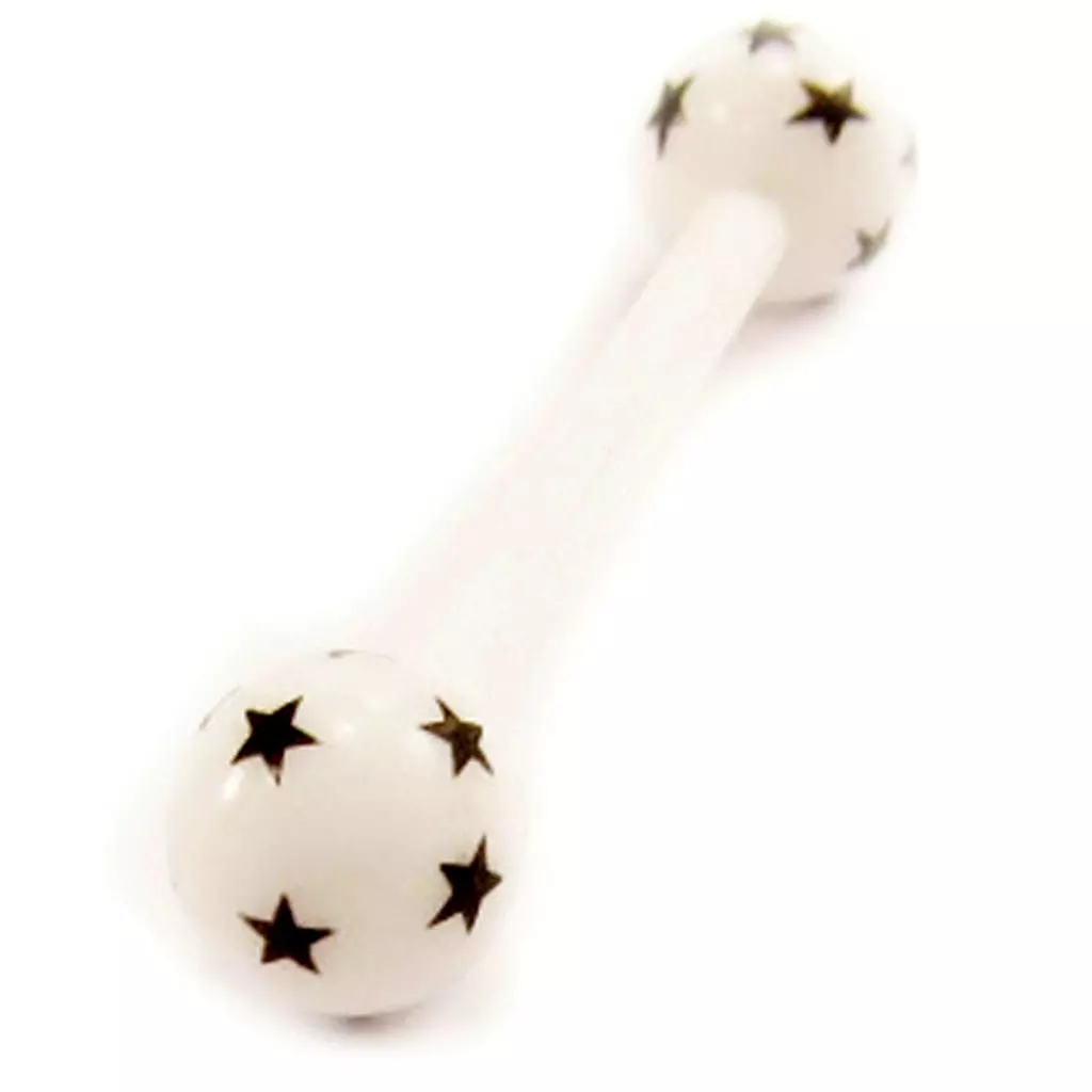les trésors de lily Barbell flexible 'Etoiles' blanc [L4538]