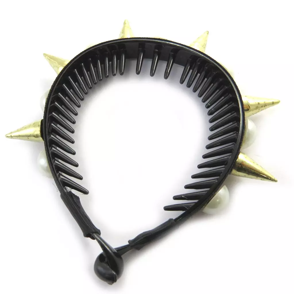 Les Trésors De Lily Barrette Américaine 'Scarlett' Noir Ivoire Doré 88x12 Mm (gothique) [M8178]