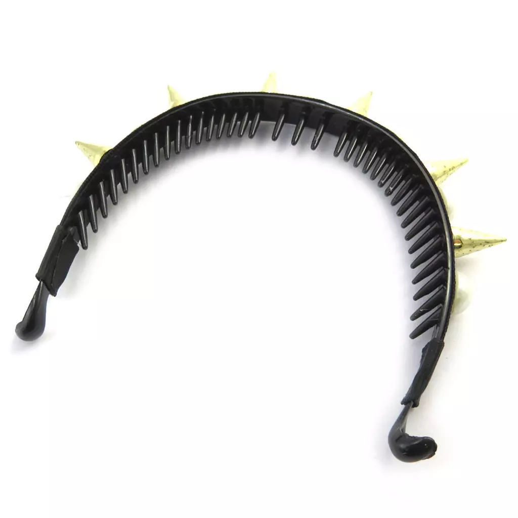 Les Trésors De Lily Barrette Américaine 'Scarlett' Noir Ivoire Doré 88x12 Mm (gothique) [M8178]