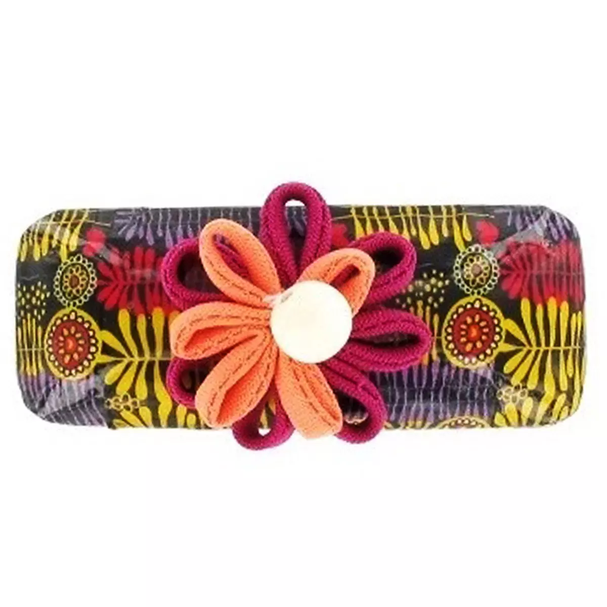 Les Trésors De Lily Barrette Artisanale 'Mistinguette' Violet Doré 100x35 Mm [R4335]