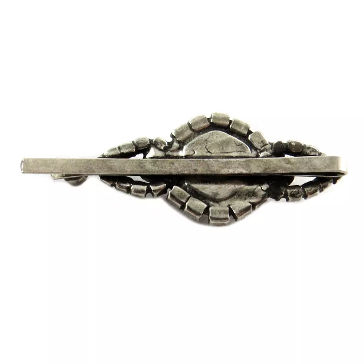 Les Trésors De Lily Barrette Artisanale 'Mythique Syracuse' Blanc Argenté 50x18 Mm [P9800]