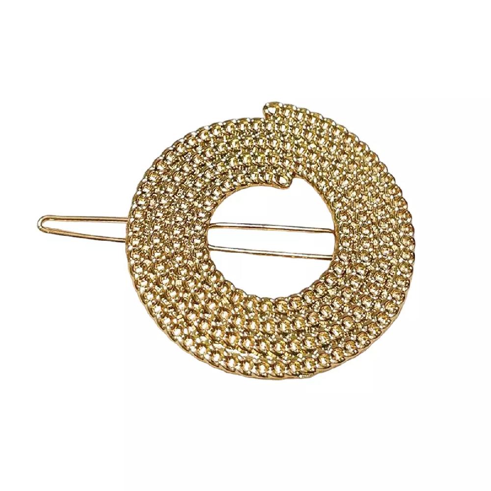 les trésors de lily Barrette boule 'Cléopatra' doré 60 mm 45 mm [R6282]