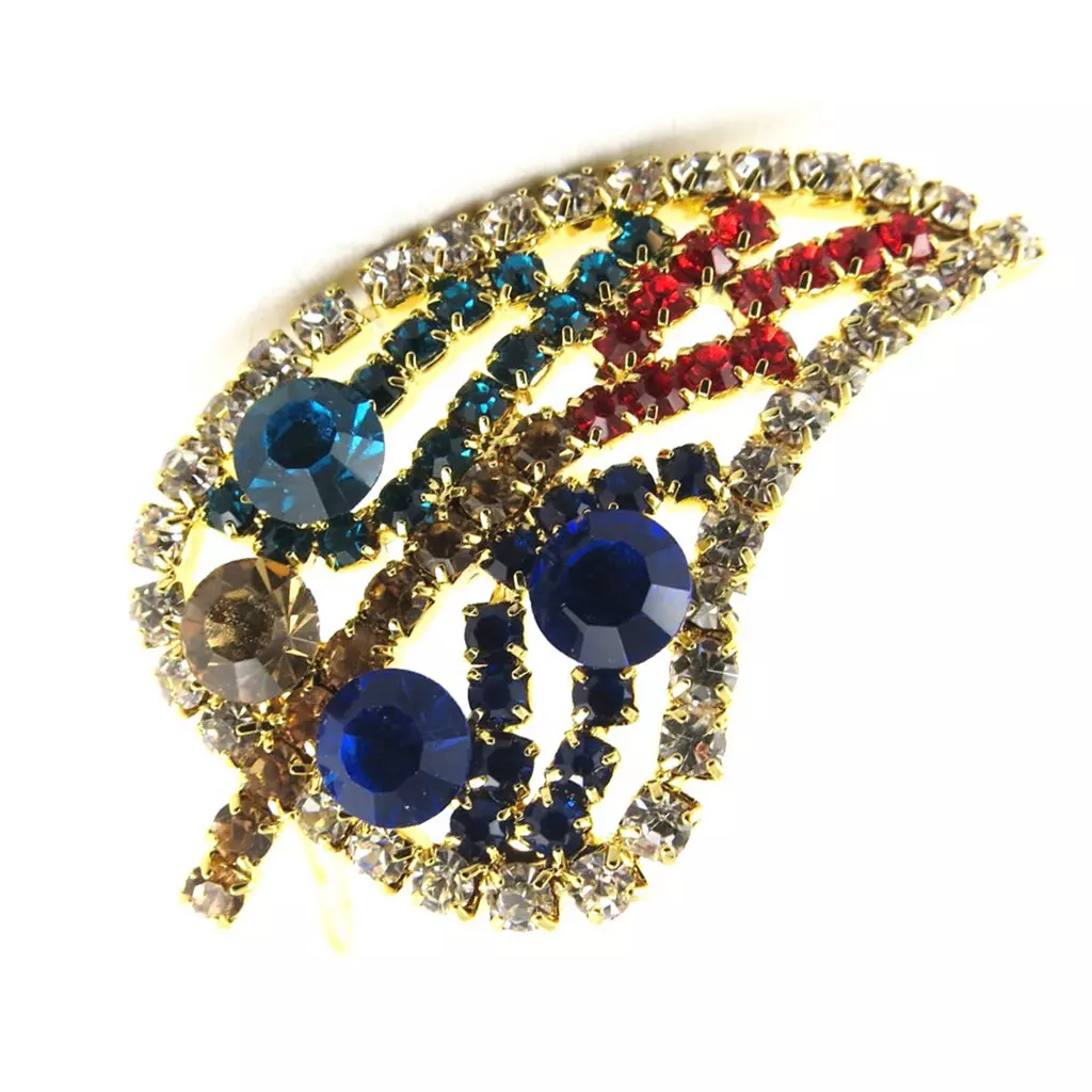 les trésors de lily Barrette boule créateur 'Sissi' tutti frutti 58x28 mm (feuille) [R7835]