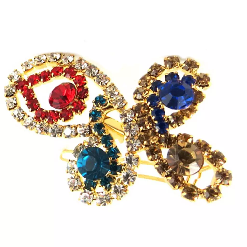 Les Trésors De Lily Barrette Boule Créateur 'Sissi' Tutti Frutti 60x35 Mm (papillon) [R7836]