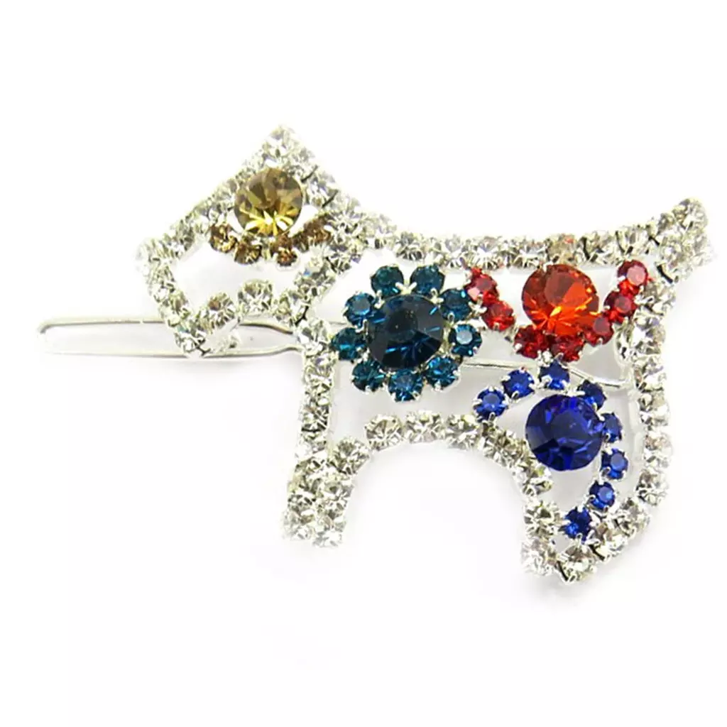 Les Trésors De Lily Barrette Boule Créateur 'Sissi' Tutti Frutti (chien) 55x35 Mm [R7837]