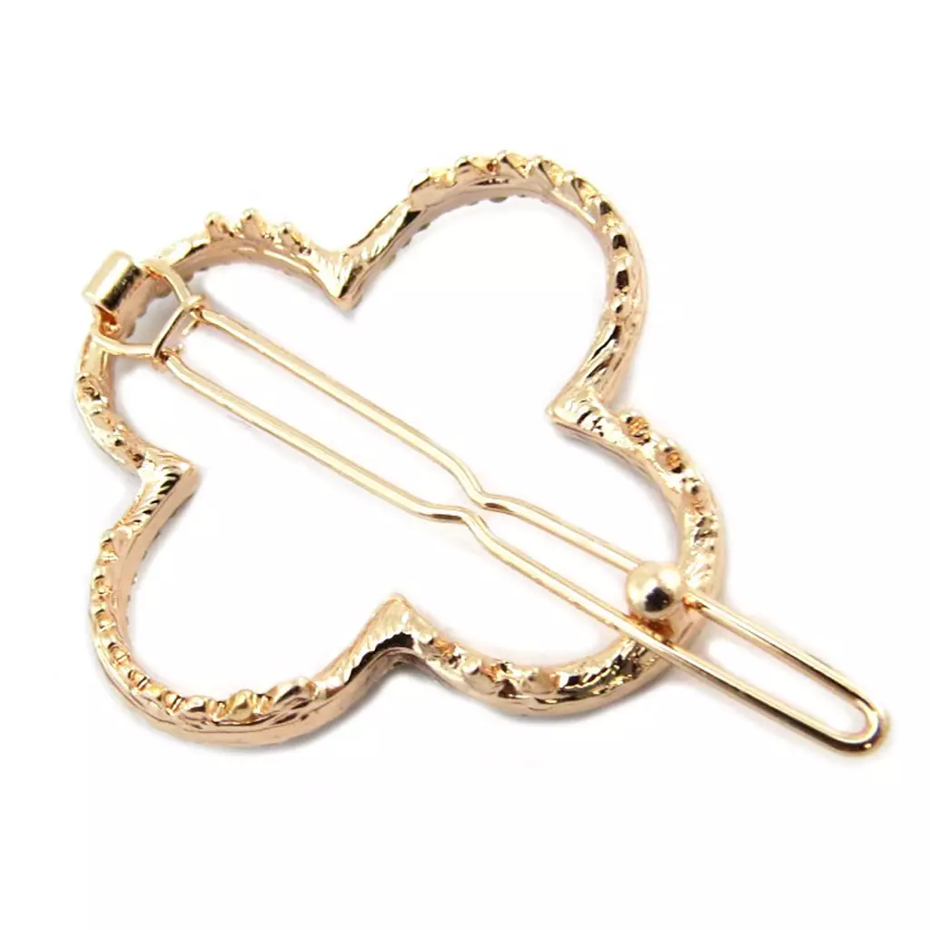 Les Trésors De Lily Barrette Boule 'Flora' Blanc Doré Rosé (gold Pink) 5x4 Cm [P3847]