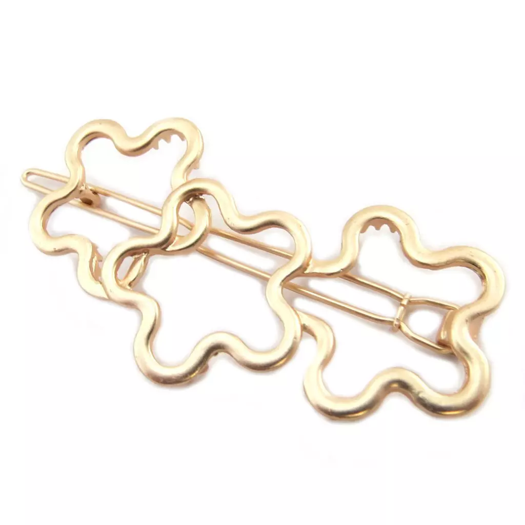 les trésors de lily Barrette boule 'Flora' doré rosé (gold pink) 7x35 cm [P3827]