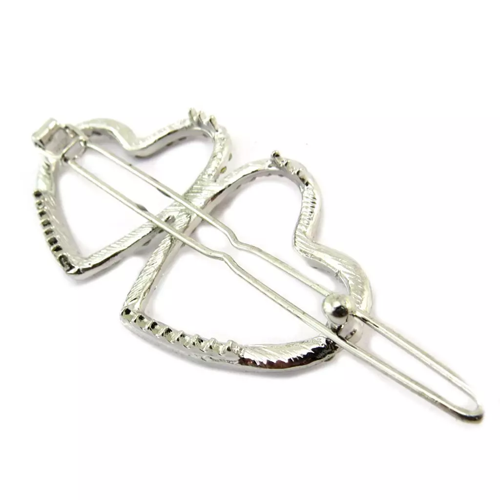Les Trésors De Lily Barrette Boule 'Love' Blanc Argenté 72x3 Cm [P3844]