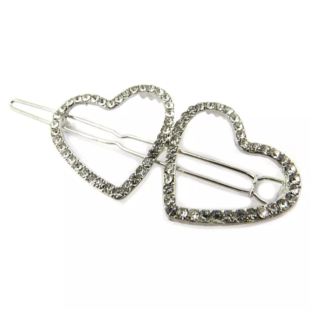 Les Trésors De Lily Barrette Boule 'Love' Blanc Argenté 72x3 Cm [P3844]