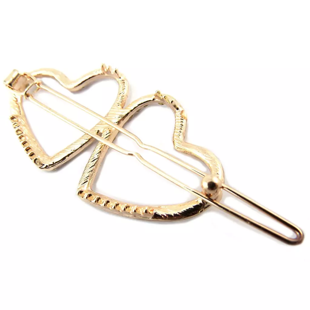 Les Trésors De Lily Barrette Boule 'Love' Blanc Doré Rosé (gold Pink) 72x3 Cm [P3845]