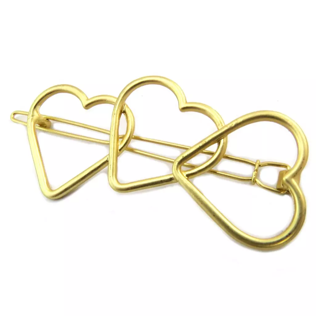 les trésors de lily Barrette boule 'Love' doré 73x35 cm [P3822]