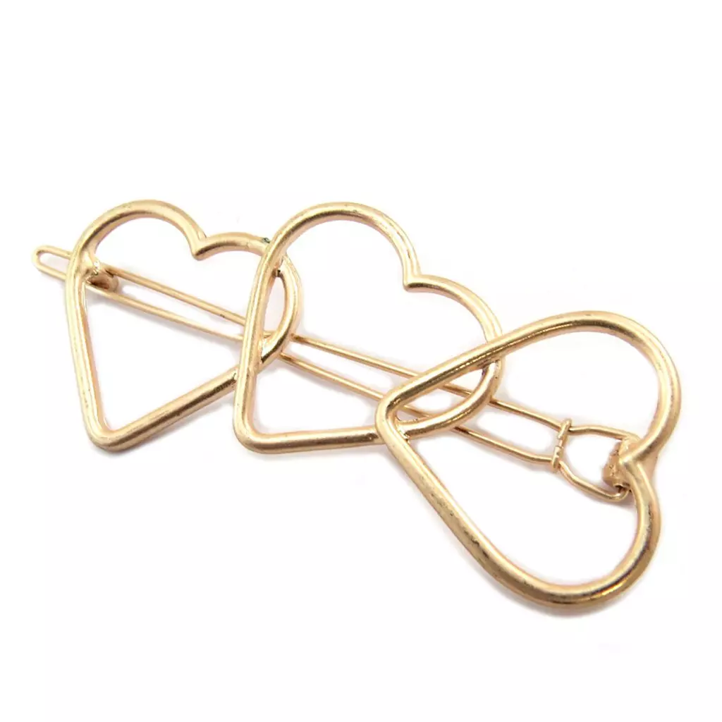 les trésors de lily Barrette boule 'Love' doré rosé (gold pink) 73x35 cm [P3821]