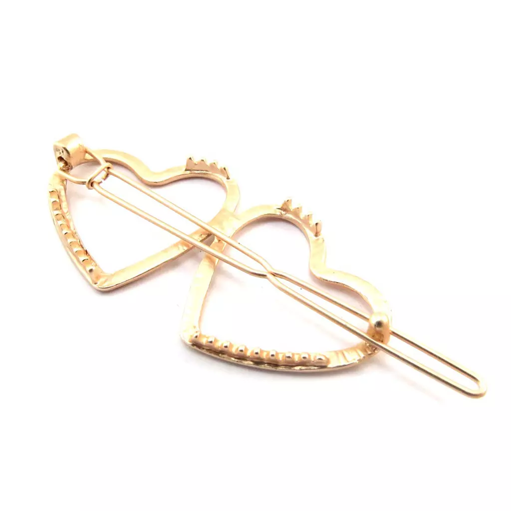 Les Trésors De Lily Barrette Boule 'Love' Doré Rosé (gold Pink) 7x3 Cm [P3815]
