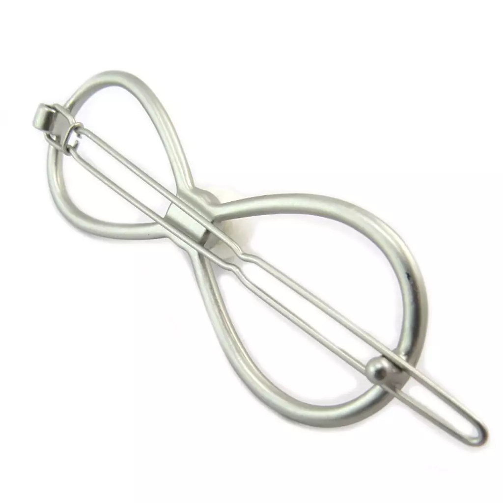 Les Trésors De Lily Barrette Boule 'Noeud Romantique' Blanc Argenté 75x25 Cm [P3856]