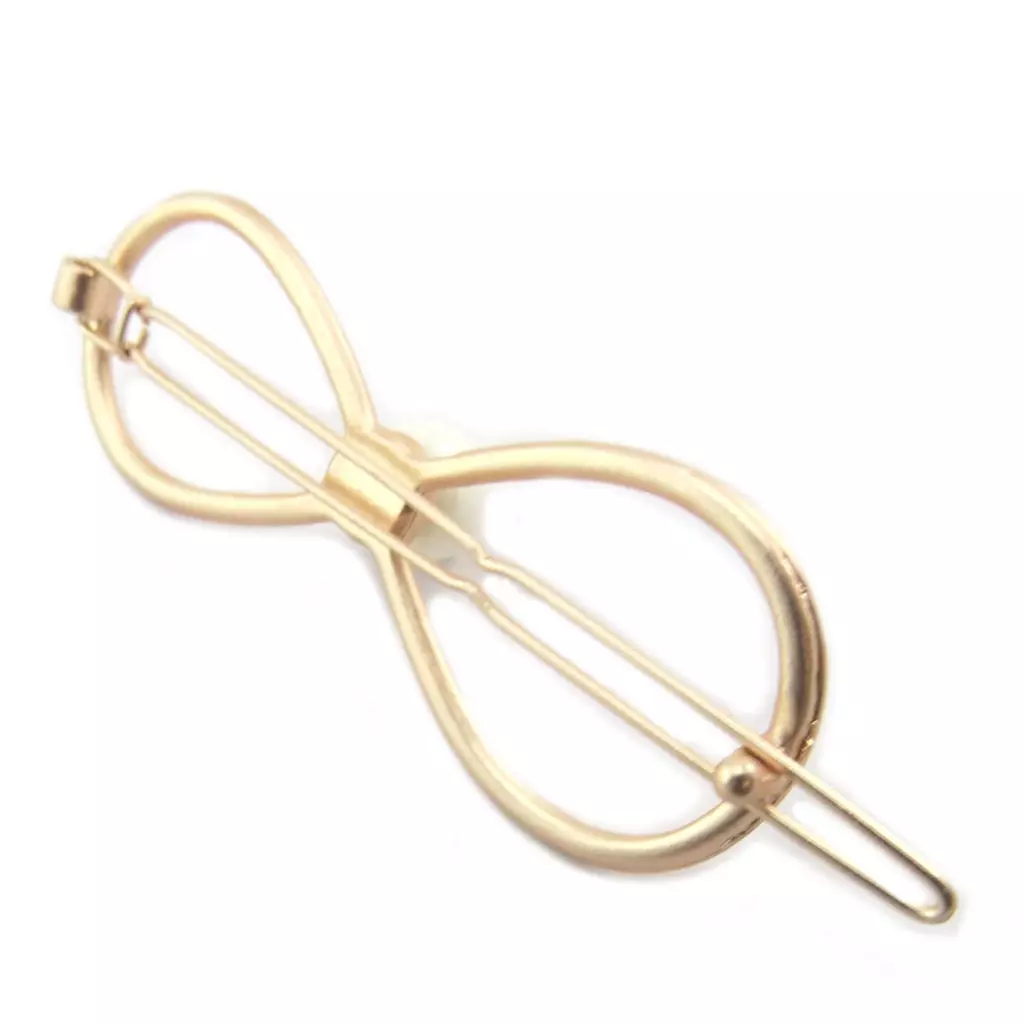 Les Trésors De Lily Barrette Boule 'Noeud Romantique' Blanc Doré Rosé (gold Pink) 75x25 Cm [P3858]