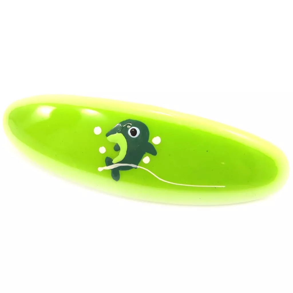 les trésors de lily Barrette 'Coloriage' vert (dauphin) 90x27 mm [L5054]