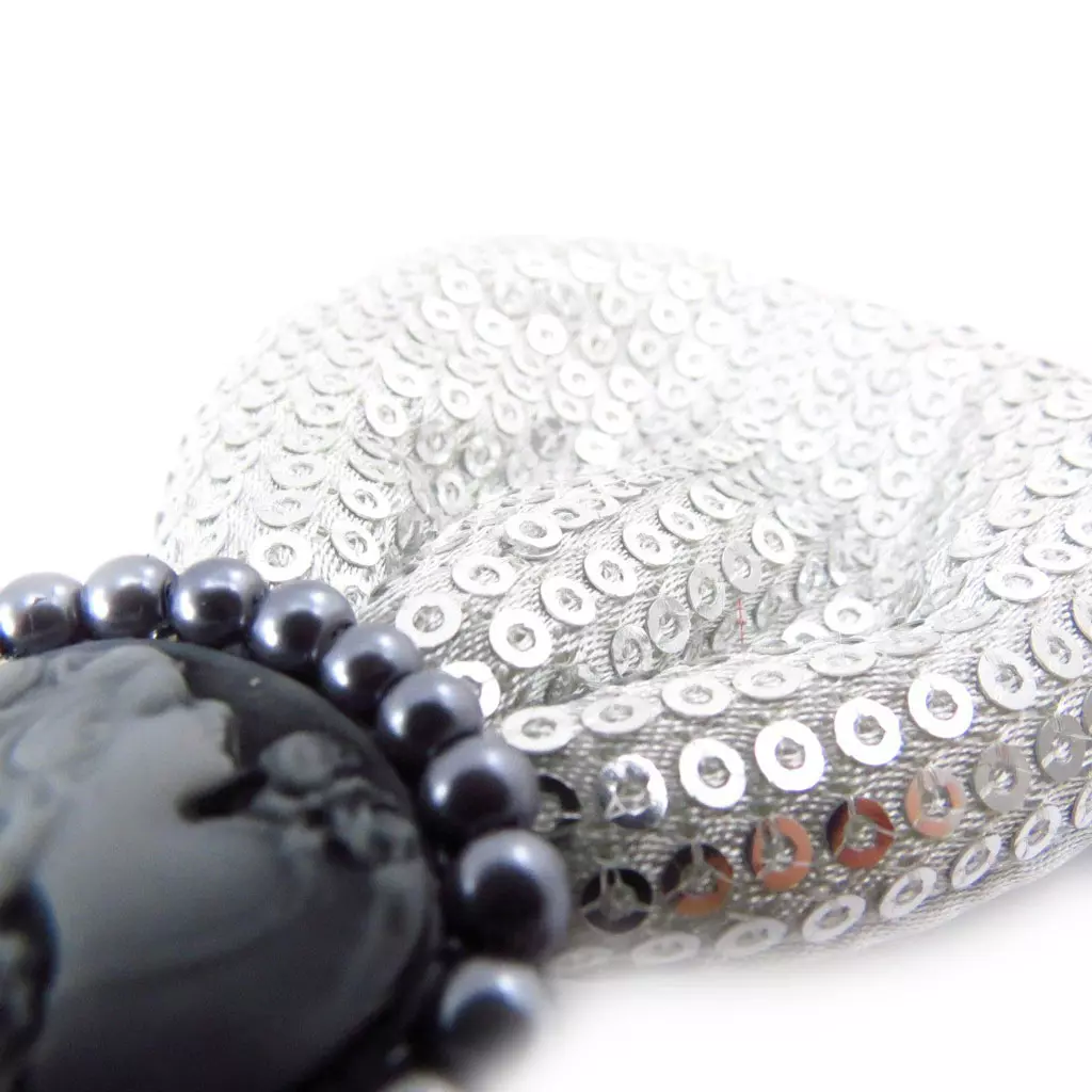 Les Trésors De Lily Barrette Créateur 'Camée' Gris Argenté 13x8 Cm [J5783]
