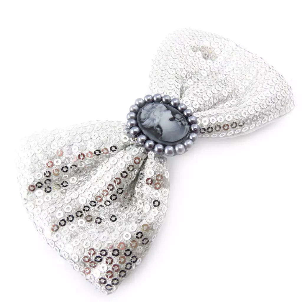 Les Trésors De Lily Barrette Créateur 'Camée' Gris Argenté 13x8 Cm [J5783]