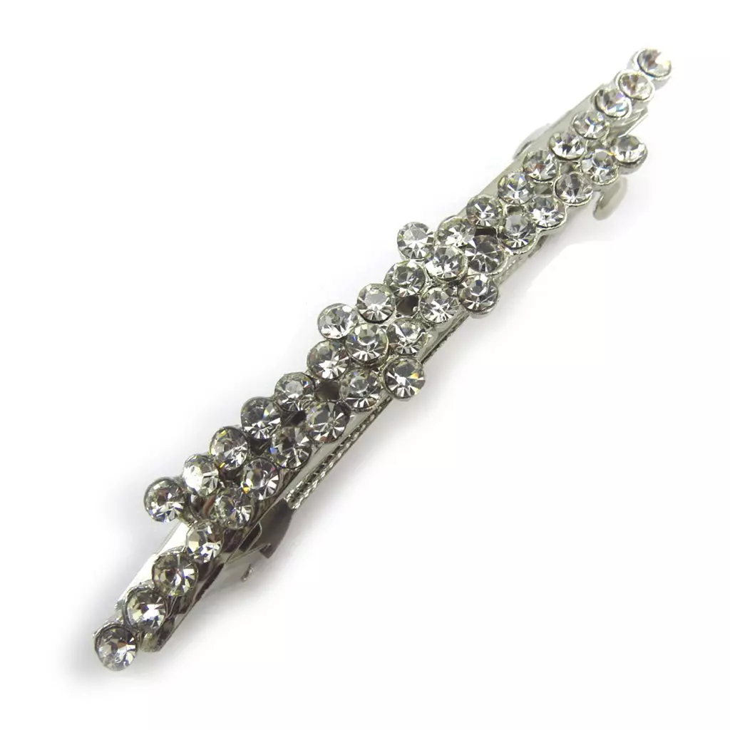 Les Trésors De Lily Barrette Créateur 'Cristal' Blanc 85x10 Mm [K0952]