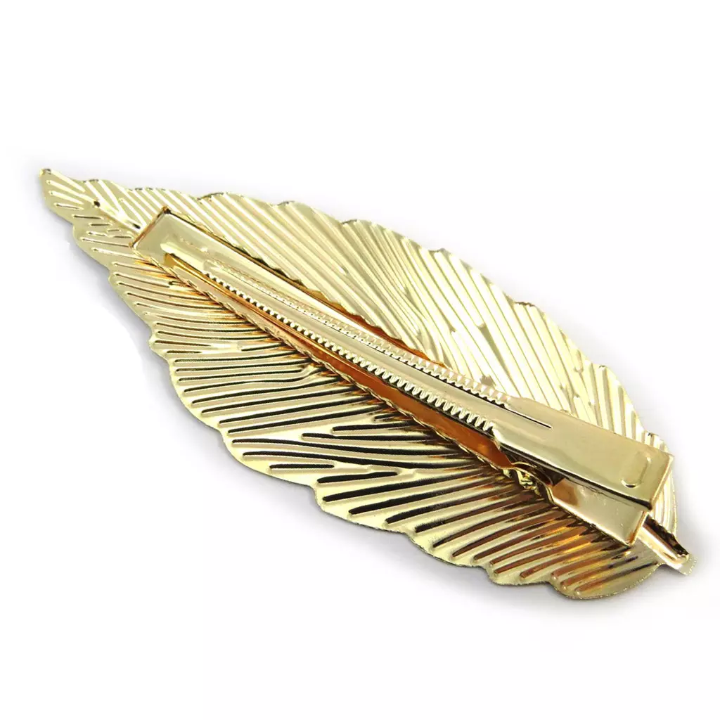 Les Trésors De Lily Barrette Créateur 'Feuille D'Or' Doré 10x4 Cm [N4680]