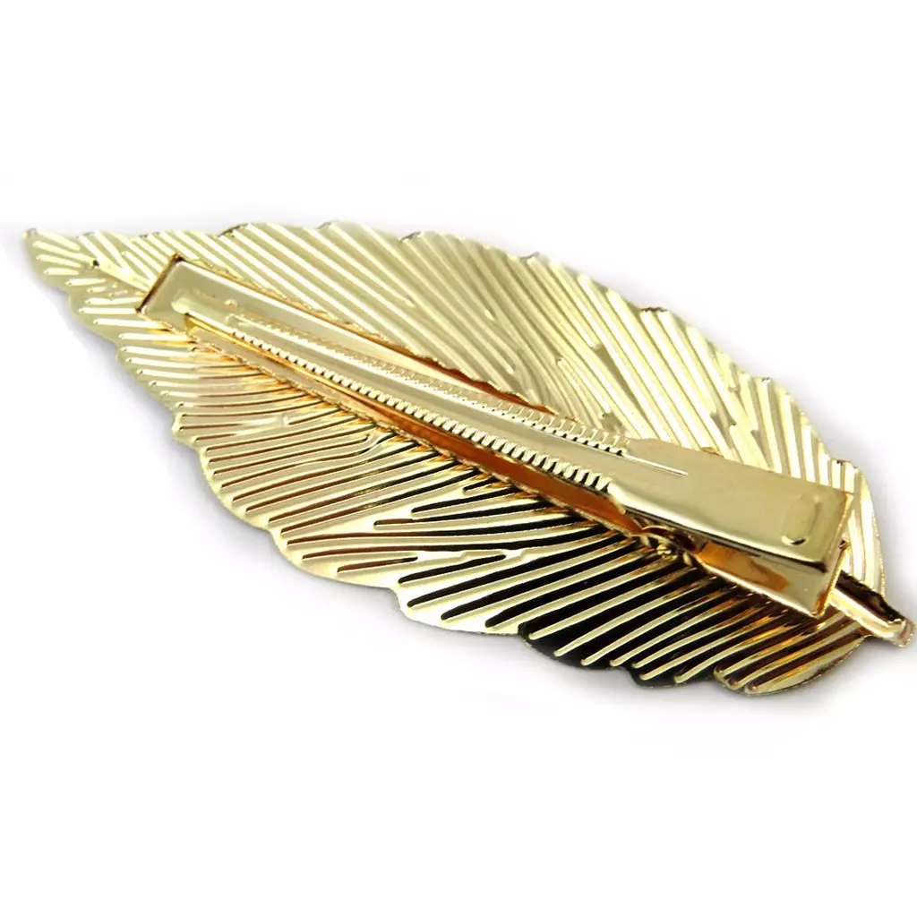 Les Trésors De Lily Barrette Créateur 'Feuille D'Or' Doré 10x4 Cm [N4680]