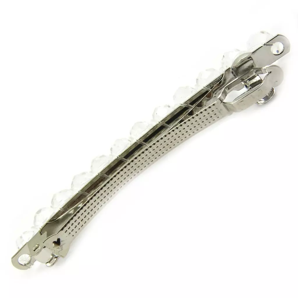 Les Trésors De Lily Barrette Créateur 'Scarlett' Blanc Argenté 80x8 Mm [L6272]