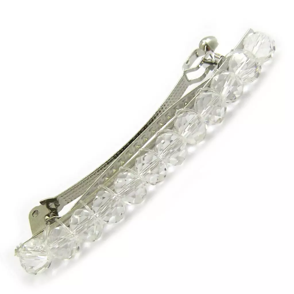Les Trésors De Lily Barrette Créateur 'Scarlett' Blanc Argenté 80x8 Mm [L6272]