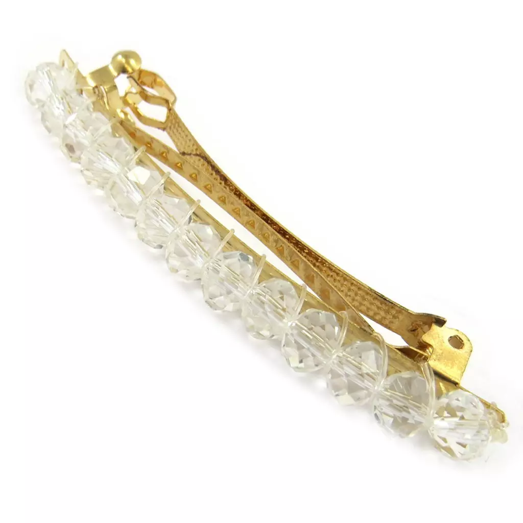 Les Trésors De Lily Barrette Créateur 'Scarlett' Blanc Doré 80x8 Mm [L6271]