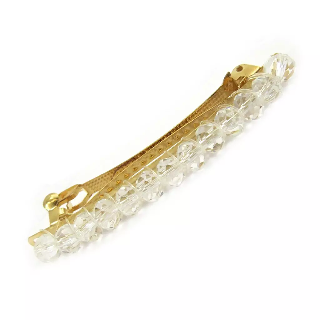 Les Trésors De Lily Barrette Créateur 'Scarlett' Blanc Doré 80x8 Mm [L6271]