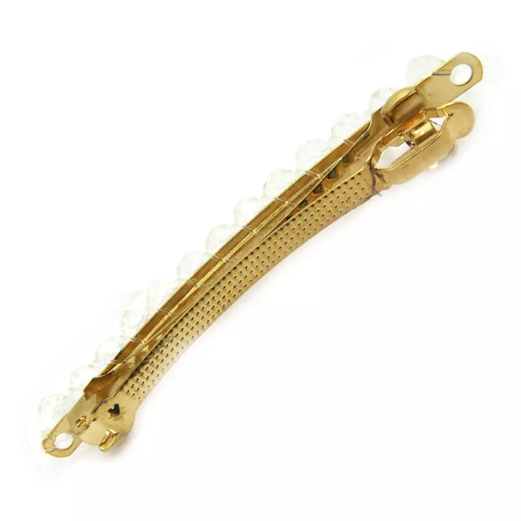 Les Trésors De Lily Barrette Créateur 'Scarlett' Blanc Doré 80x8 Mm [L6271]