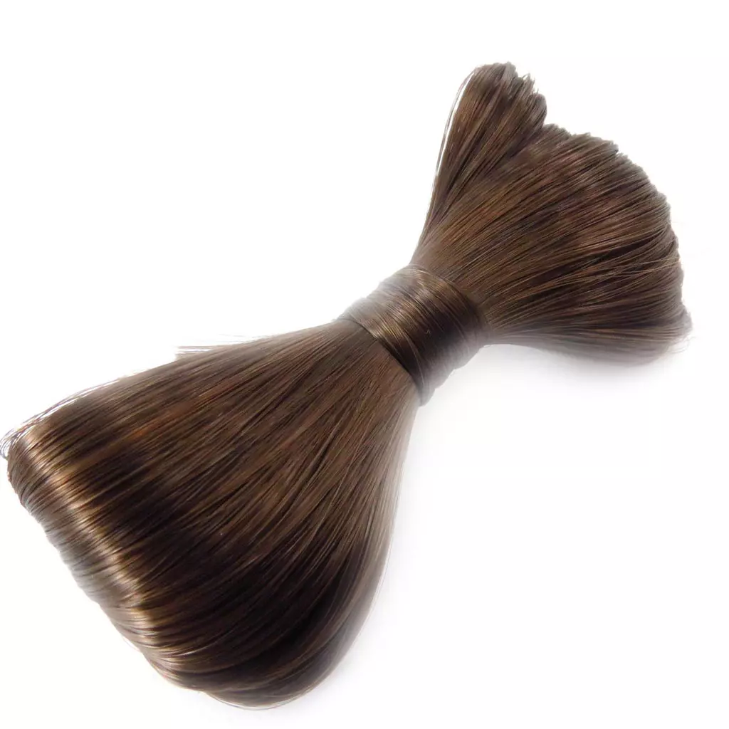les trésors de lily Barrette créateur 'Scarlett' faux cheveux marron 10 cm [J5784]