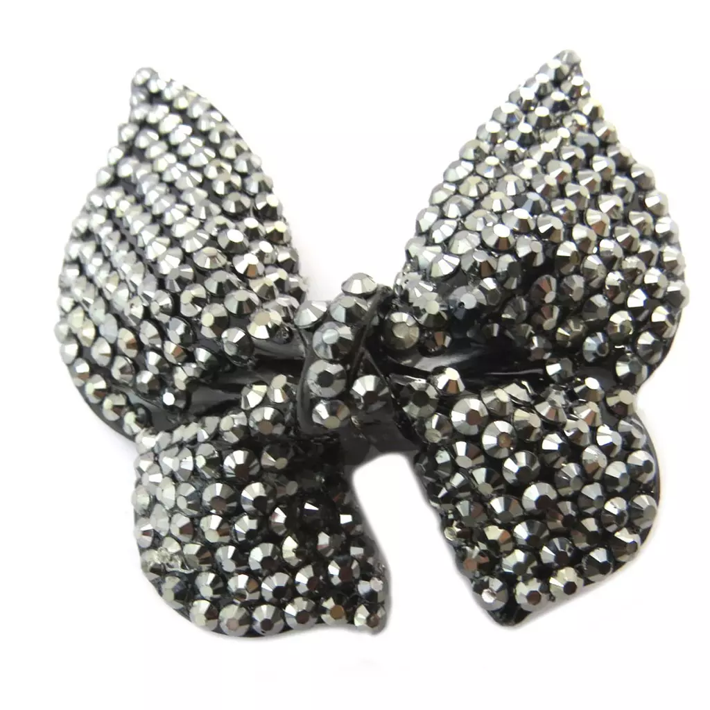 les trésors de lily Barrette créateur 'Scarlett' gris noir 90x85 mm [P5092]