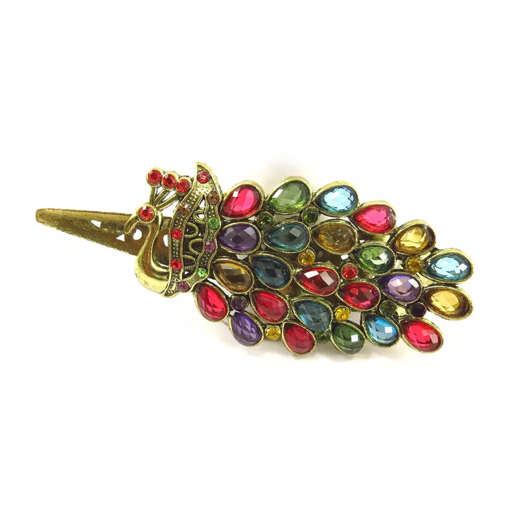 Les Trésors De Lily Barrette Créateur 'Scarlett' Multicolore (paon) 90x35 Mm [R6729]
