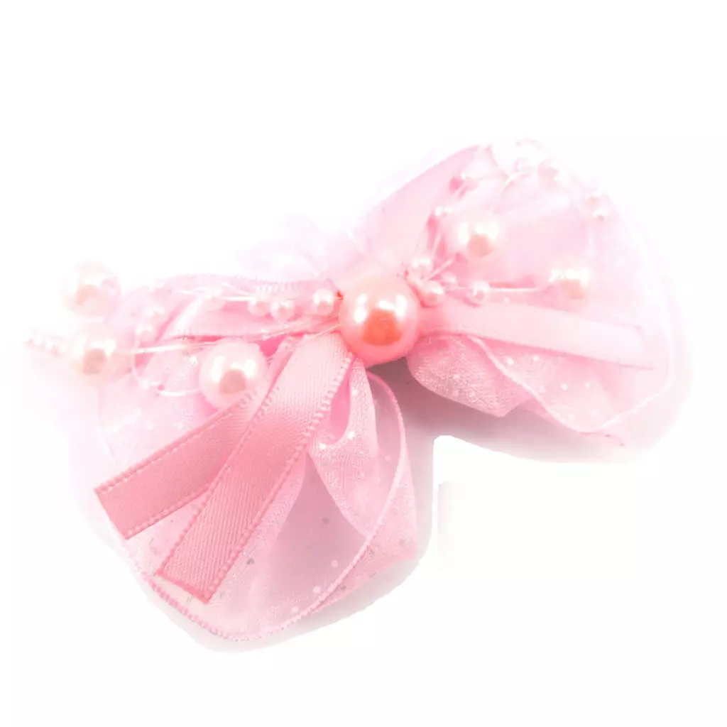 les trésors de lily Barrette créateur 'Scarlett' rose 7x5 cm [K1383]