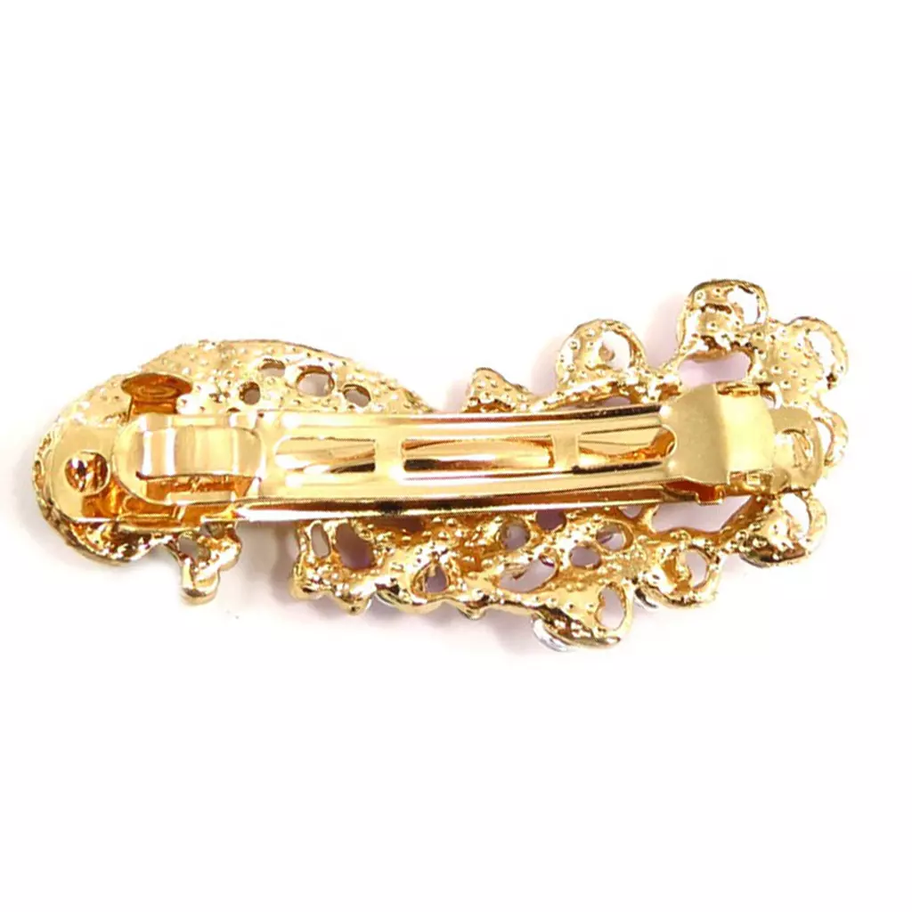 Les Trésors De Lily Barrette Créateur 'Scarlett' Violet Doré 65x25 Mm [R6730]