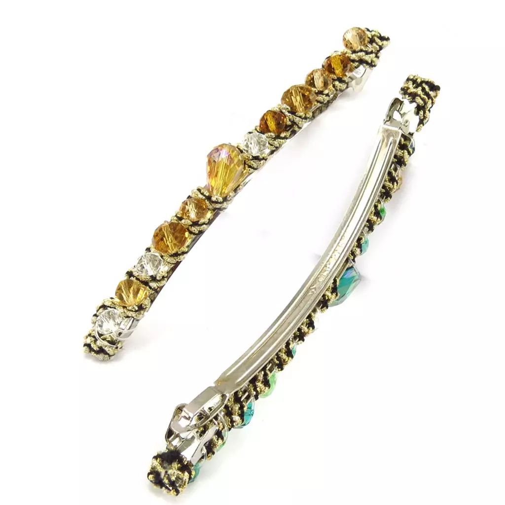 Les Trésors De Lily Barrette Créateur 'Sissi' Ambre 10 Cm [R7832]