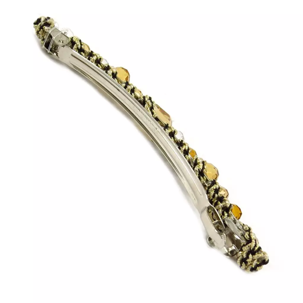 Les Trésors De Lily Barrette Créateur 'Sissi' Ambre 100x9 Mm [R6723]