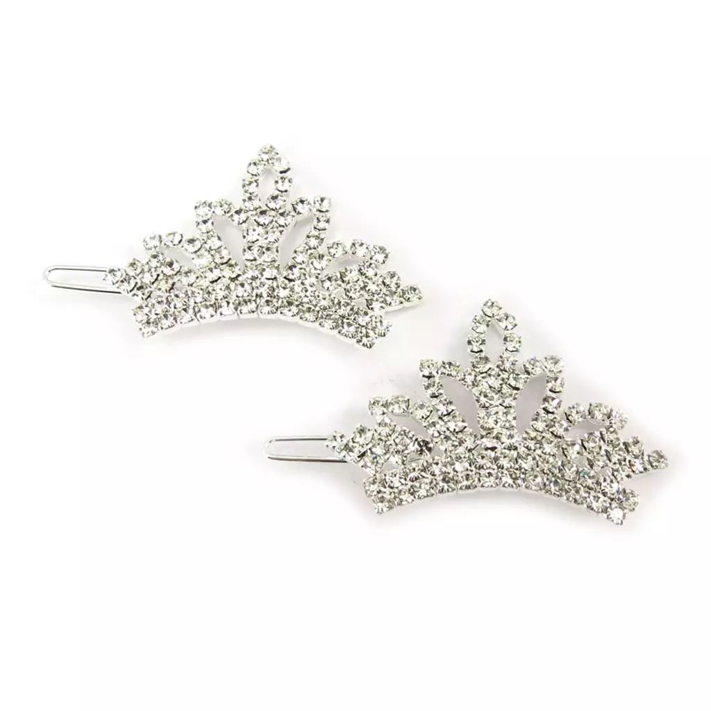 Les Trésors De Lily Barrette Créateur 'Sissi' Blanc Argenté 53x26 Mm [R6721]