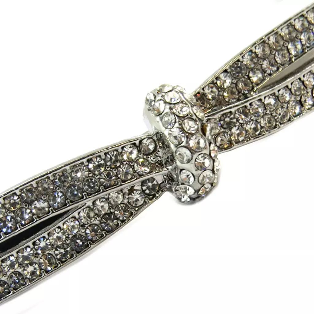 Les Trésors De Lily Barrette Créateur 'Sissi' Blanc Argenté 85x10 Mm [P6294]