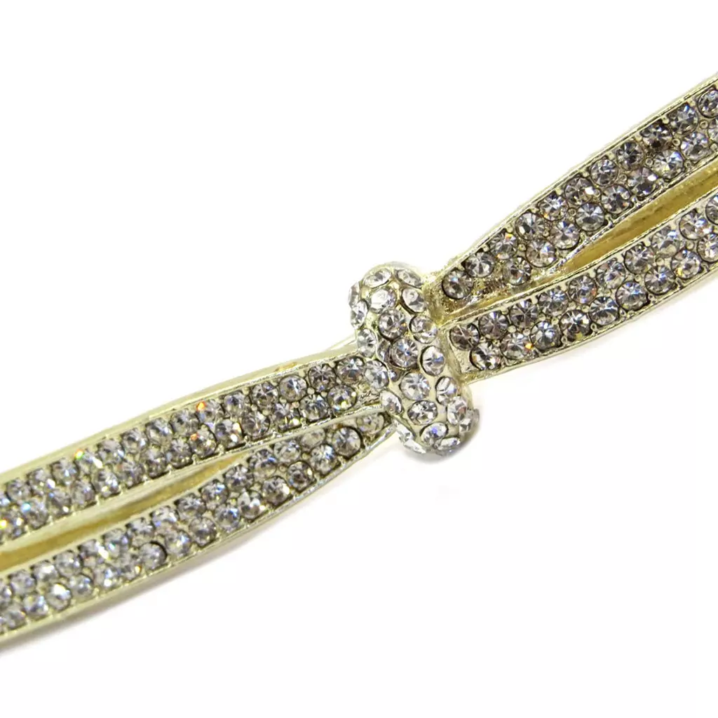 Les Trésors De Lily Barrette Créateur 'Sissi' Blanc Doré 85x10 Mm [P6295]