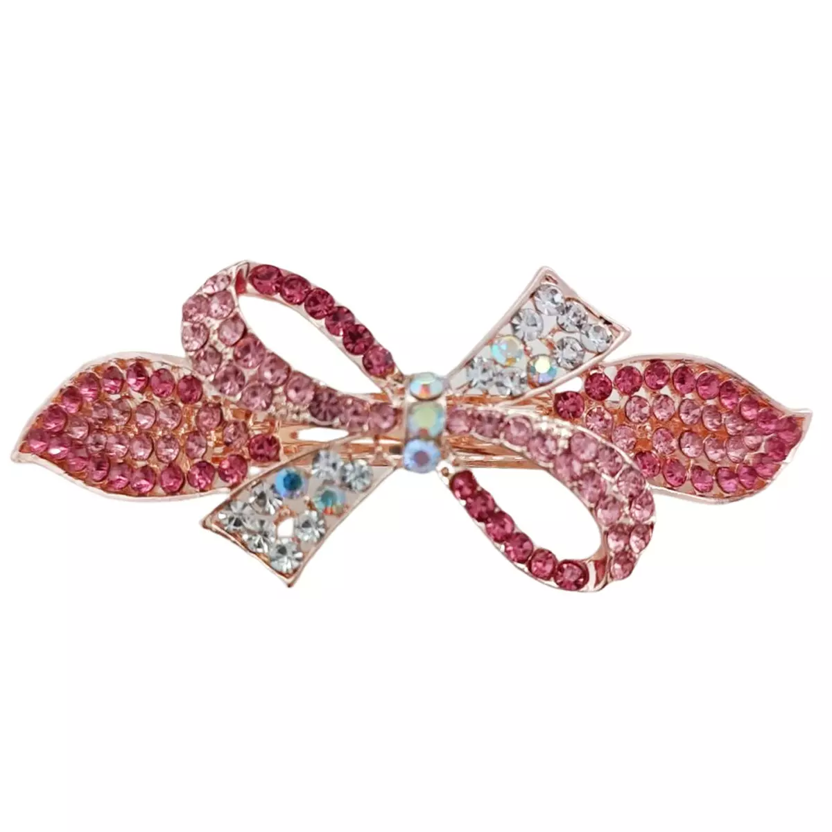 les trésors de lily Barrette créateur 'Sissi' rose blanc 80x30 mm [R7664]