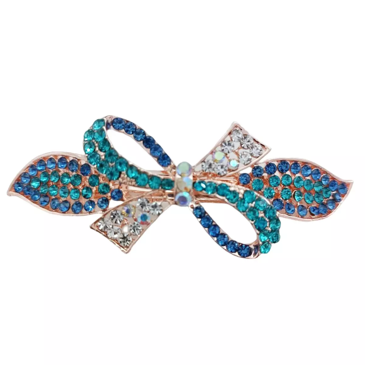les trésors de lily Barrette créateur 'Sissi' turquoise 80x30 mm [R7667]