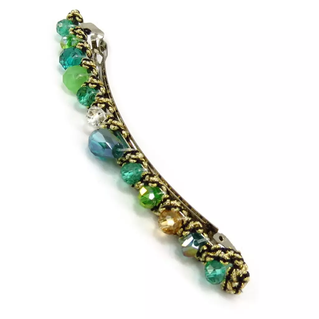 Les Trésors De Lily Barrette Créateur 'Sissi' Vert 100x9 Mm [R6722]